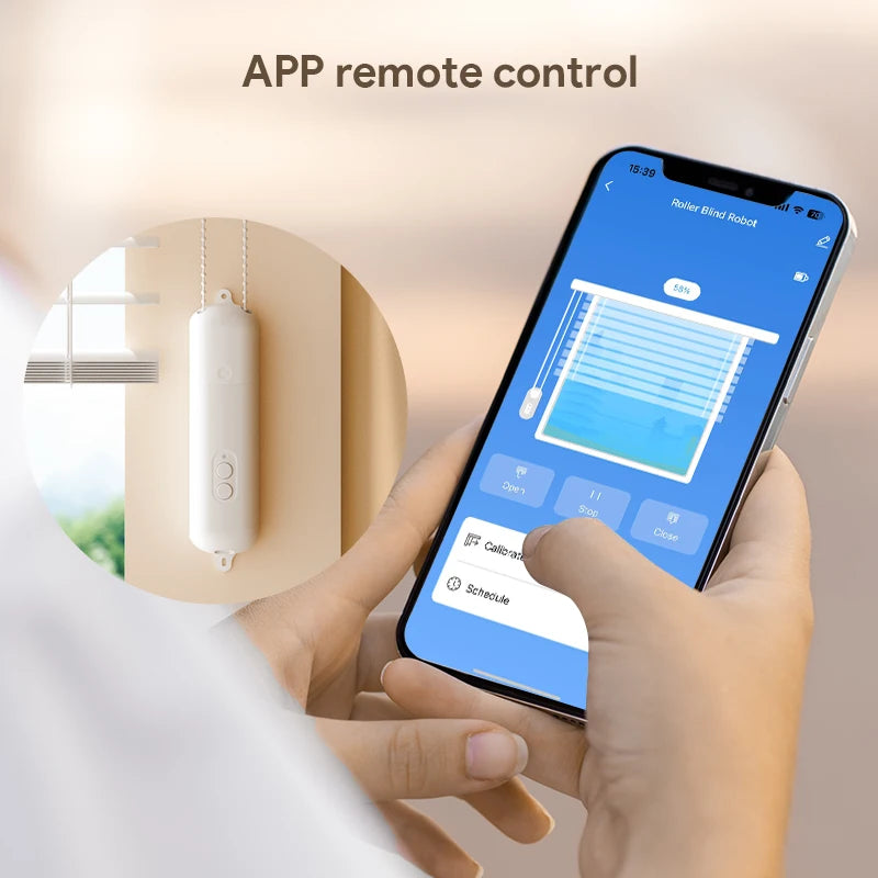Rechargable Roller Blind Robot Automatic Curtain Bot Motorised Shutter Opener Support Alexa Google Assistant Siri Voice Control