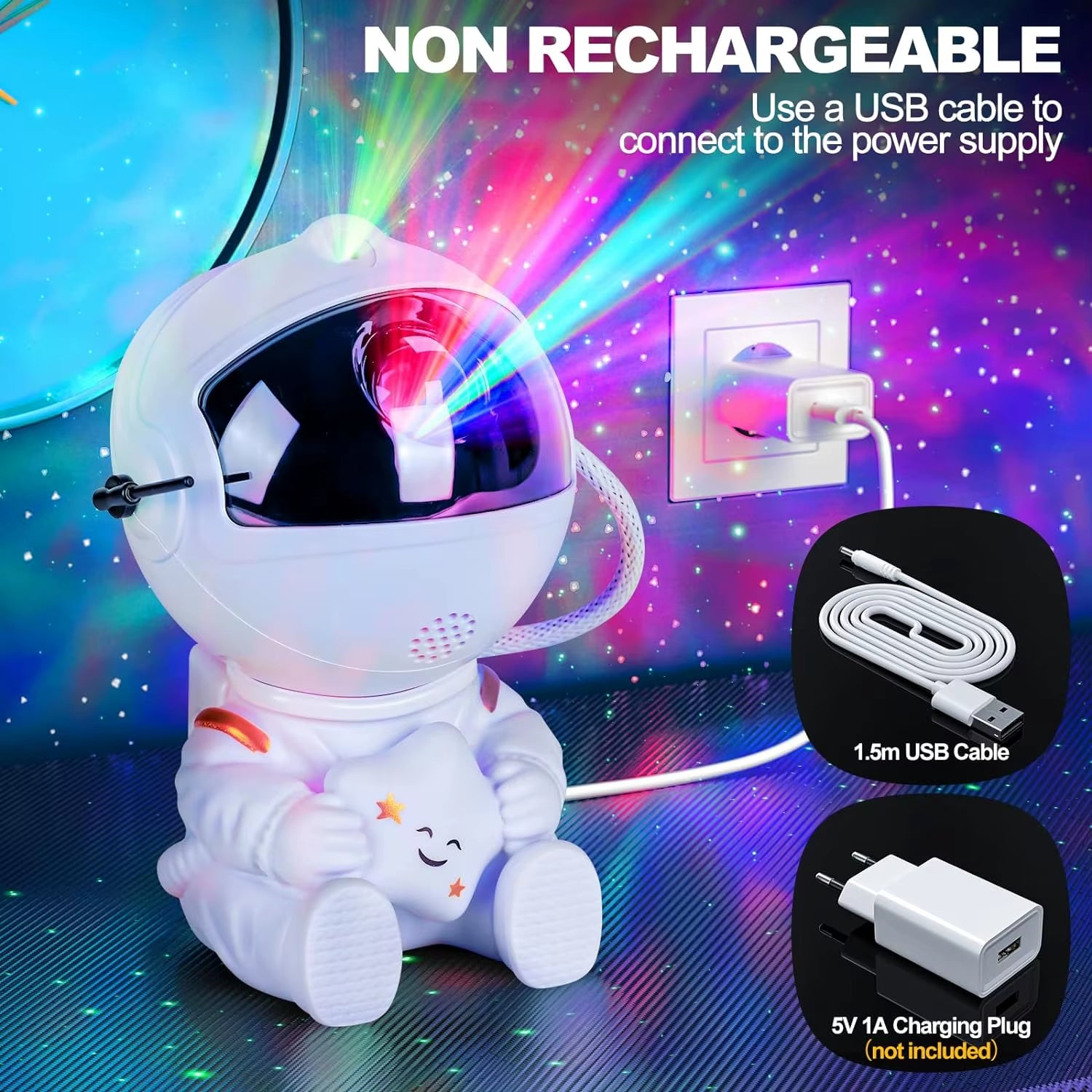 Galactic Star Astronaut Space Projector, Party, Holiday, Birthday Gift, Suitable for Adults Bedroom Decoration Aesthetics