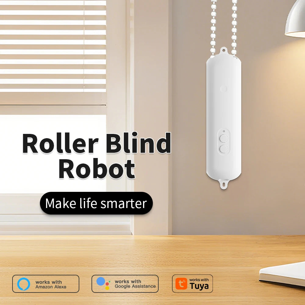 Rechargable Roller Blind Robot Automatic Curtain Bot Motorised Shutter Opener Support Alexa Google Assistant Siri Voice Control